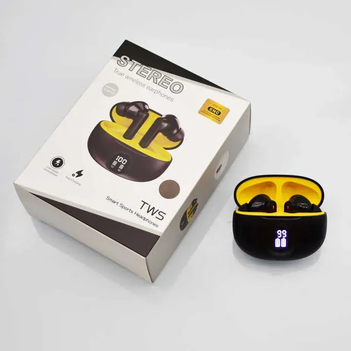 Wireless Earbuds Headphones Bluetooth Earpods Sports Stereo Airbuds Noise Canceling Headphone Microphone Speaker with LED light headphones
