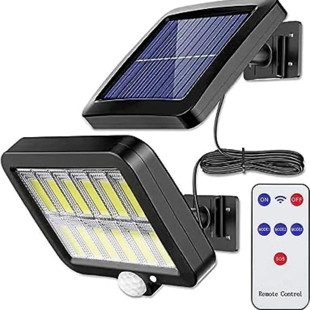 Solar Wall Light with Motion Sensor Black ABS