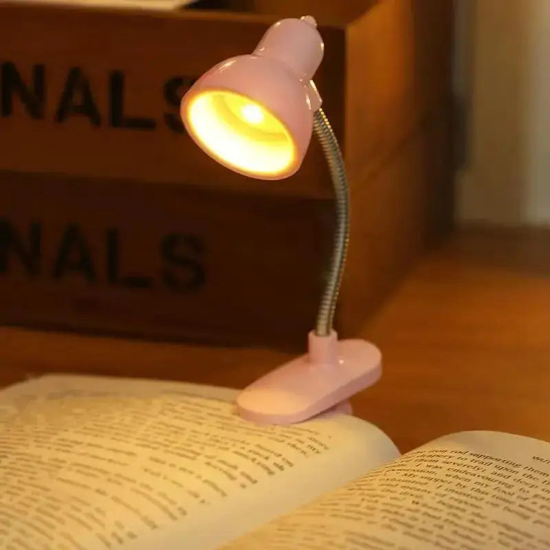 LED Clamp Lamp Pink White Adjustable Neck