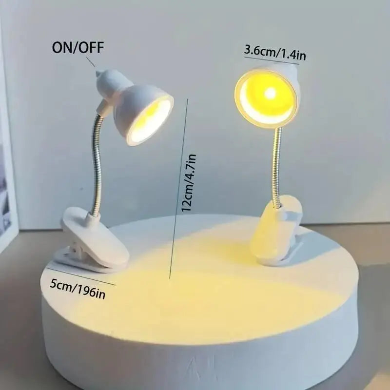 LED Clamp Lamp Pink White Adjustable Neck