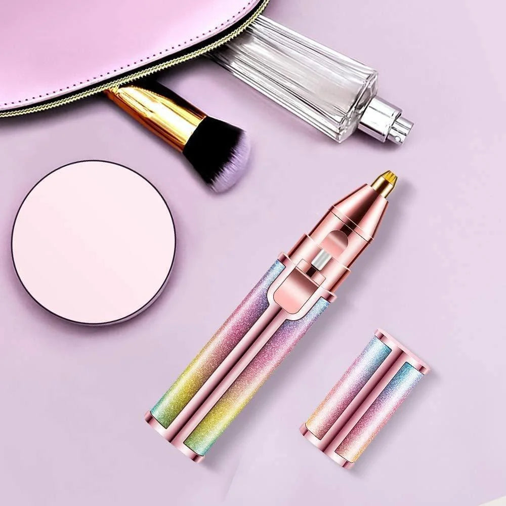 Rechargeable 2-in-1 Eyebrow Trimmer & Facial Shaver Multicolor